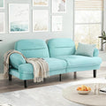 79” Futon Sofa Bed Sleeper Sofa Convertible Sofa Bed with Adjustable Backrest and Armrests Luxury Velvet Cloud Loveseat Convertible Recliner Sleeper Sofa for Living Room Bedroom Apartment Green
