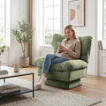 TrailBlaze Oversized Chenille Swivel Accent Chair – 360° Modern Lounge Chair Extra-Wide 20.8 Seat Thick Cushion Cozy Upholstered Living Room Bedroom Office 300lb Capacity