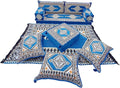 arabicsofa U Shaped Arabic Sofa Set – Royal Blue Modular Floor Seating for Guest Room