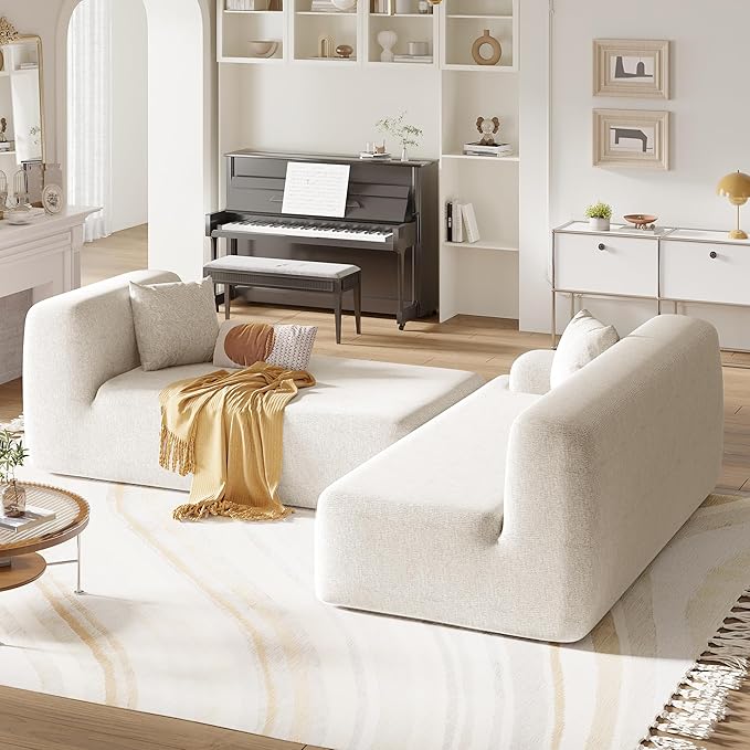 2 Pieces Modular Sectional Sofa 109 L-Shape Living Room Couch
