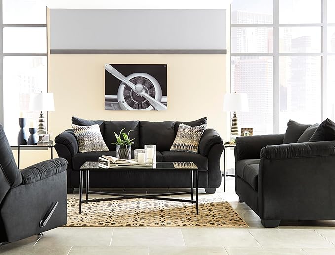 Signature Design by Ashley Darcy Classic Contemporary Sofa Black