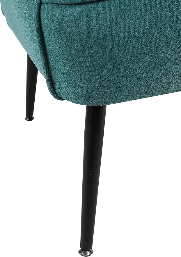 Modern Mid Century Chair Linen Sherpa Armchair for Living Room Bedroom Office Easy Assemble(Green) TW965