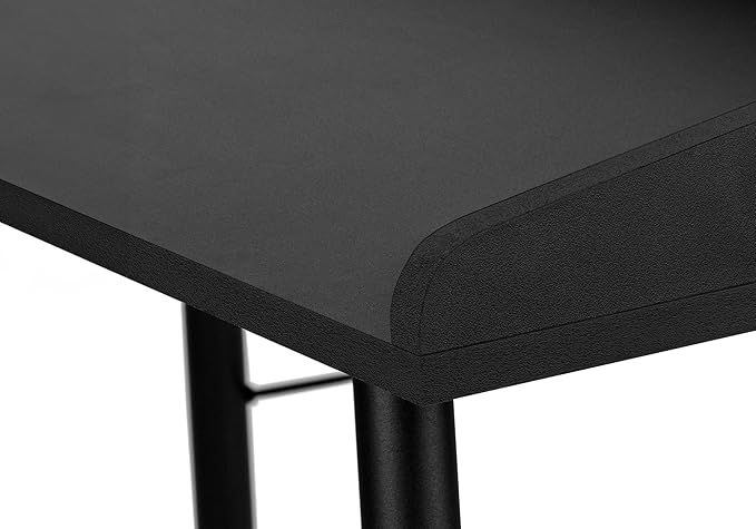 Monarch Specialties I 7537 Computer Desk Home Office Laptop Storage Shelves 48 L Work Metal Laminate Black Contemporary Modern