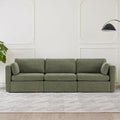CHITA Oversized Modular Sectional Convertible Fabric Sofa Set FSC Certified Extra Large Sectional Deep Seat Couch for Living Room 112 inch Width3 Seat Modern Modular Sofa Moss Green