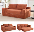 KIVENJAJA 70.87 Boneless Loveseat Sofa Modern 2-in-1 Convertible Sleeper Sofa Comfy Cloud Loveseat Couch Corduroy Small Boneless Couches for Living Room Small Space Bedroom Orange