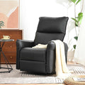 Power Swivel Rocker Recliner Chair for Adults 270° Rocking Recliner ChairElectric Small Recliners for Small Spaces Single Sofa Recliner for Living Room BedroomRV (Black+270°Swivel)