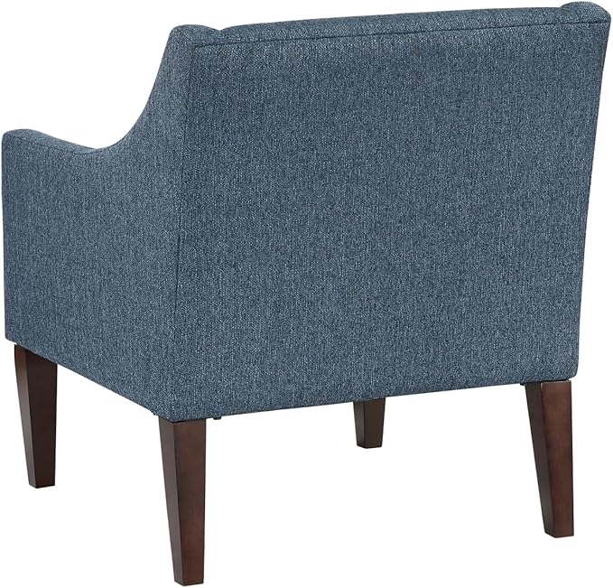 Blue Button-Tufted Fabric Accent Chair - Contemporary Living Room Furniture Perfect for Small Spaces