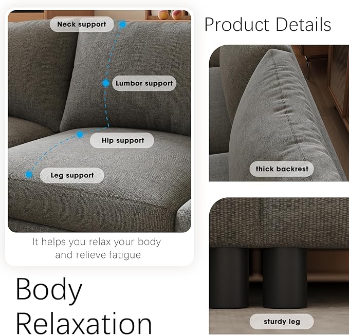 123 Modular Sectional Sofa Couch Convertible U Shaped Sectional Couches with Storage Ottoman 6 Seat Modern Sofa Set for Living Room and Office Grey