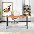 Large Table 24x55 inches Writing Computer Desk Modern Simple Study Desk Industrial Style Laptop Table for Home Office Brown Notebook Desk