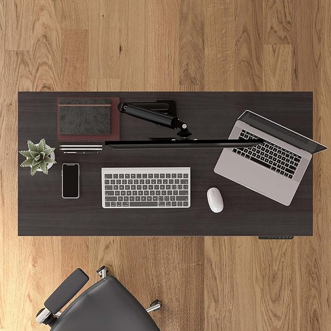 Move 40 Series by Bush Business Furniture 48W x 24D Electric Height Adjustable Standing Desk in Storm Gray with Black Base