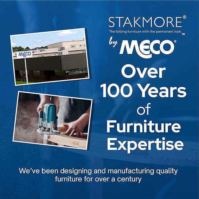 MECO Stakmore 110 Volt Stylish Versatile Expandable Folding Desk with Built in Outlets for Home Office Den or Living Room Espresso