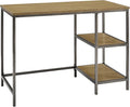 Crosley Furniture Brooke Small Home Office Desk with Storage Shelves Washed Oak