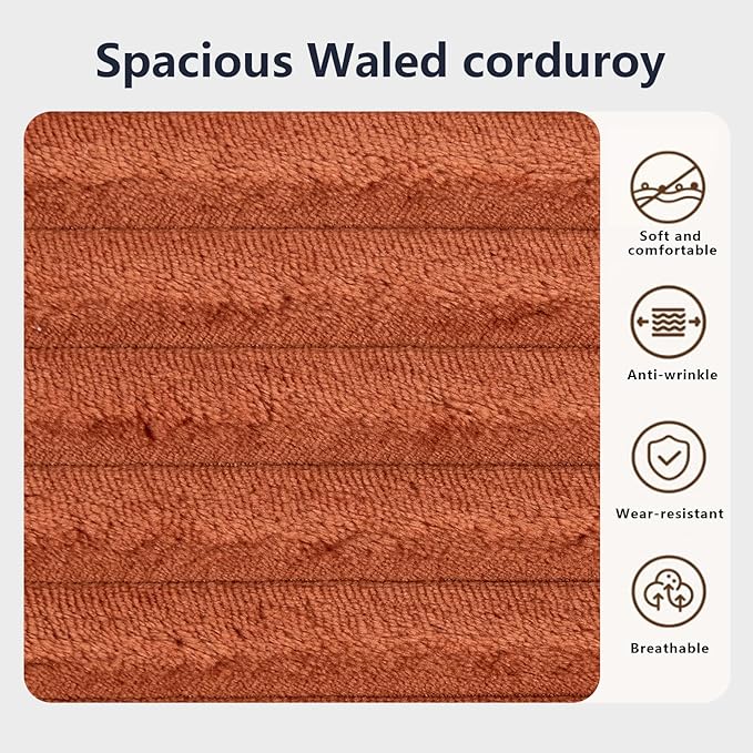 Boneless Couch 2 in 1 Convertible71 Corduroy Cloud Loveseat SofaMemory Foam Couch in a BoxNo Assembly Small Sofa for Living RoomApartments Home OfficeBedroom-Orange