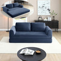 Foldable Boneless Love Seat Couches in a Box Modern Floor Foam Sleeper Sofa Bed 2-in-1 Convertible Cloud Sofa for Home Apartments Bedroom