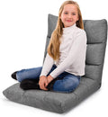 Giantex Floor Sofa Chair Video Gaming Chair with 14 Adjustable Position Padded Back Support Floor Cushioned Seat Folding Lazy Chair for Meditation Reading Watching Living Room Recliner(Grey)