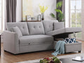 BEEY Convertible Sleeper Sofa Bed 82 Small Sectional Sofa with Storage Chaise for Small Spaces L Shaped Couch with Pull Out Bed for Bedroom Living Room (Light_Grey)