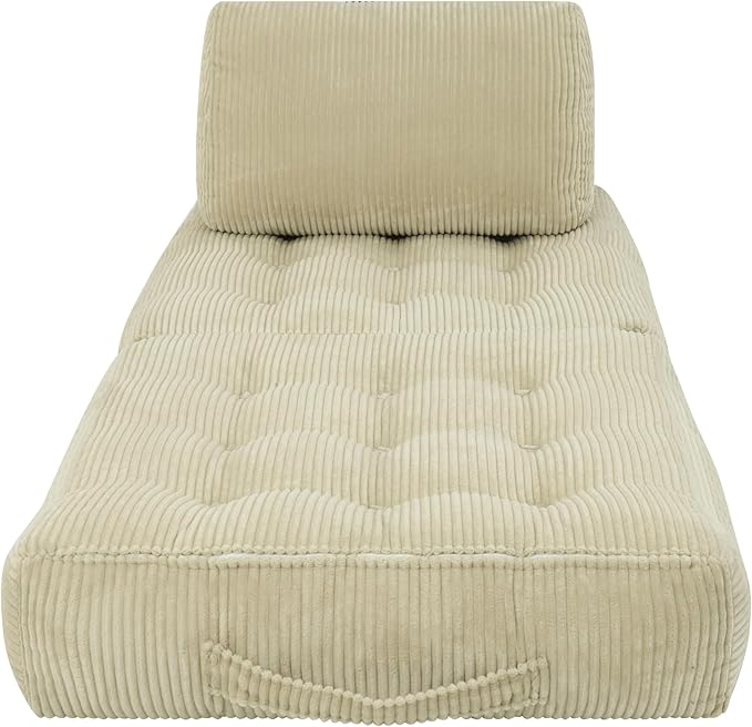 Camel Folding Sofa Bed - Convertible Sleeper Chair with Pillow &amp Back Support Comfy Foldable Mattress Portable Futon Fold Out Chair Bed for Living Room/Bedroom/Apartment