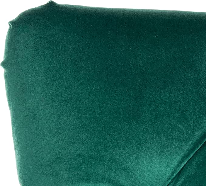 Safavieh Home Colin Emerald Green Velvet and Espresso Tufted Club Chair