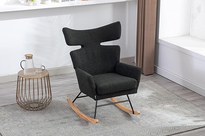 Fish Tail Living Room Comfortable Rocking Chair Living Room Chair