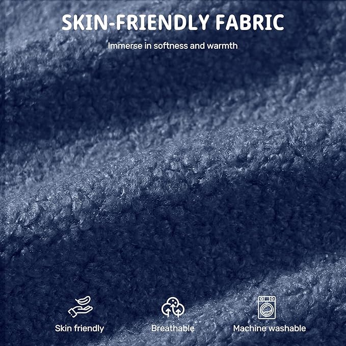75'' Cloud Loveseat Sofa No Assembly Required Comfy Deep Seat Teddy Couches 1 pcs for Living Room Bedroom Apartment(Teddy Fabric-Blue)