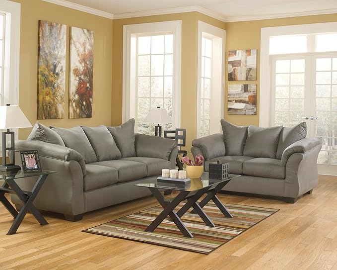 Signature Design by Ashley Darcy Casual Plush Loveseat Grayish Brown