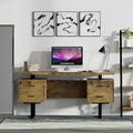 60'' Mariposa Home Office Computer Desk - Reclaimed Brown Top Reclaimed Brown Body Black Metal Black Hardware