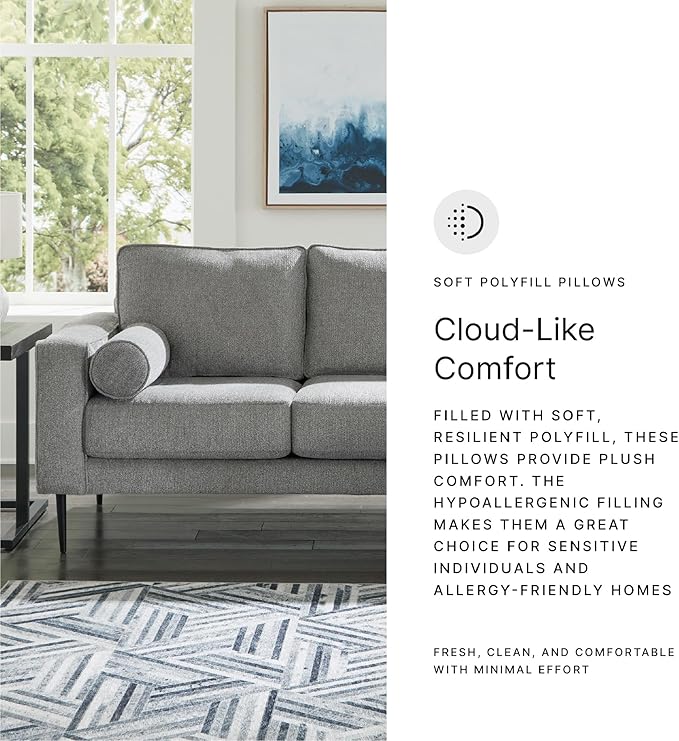 Signature Design by Ashley Hazela Contemporary Sectional Sofa Couch with Chaise Lounge Gray