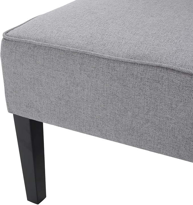50'' Loveseat Sofa Modern Two-Seater Compact Upholstered Sofa for Small Space Bedroom Hallway Bench Grey.