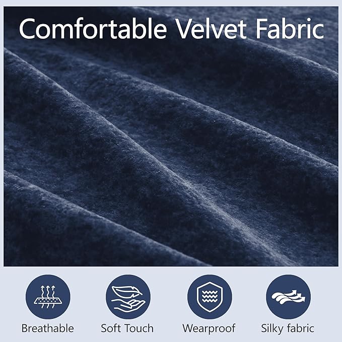 Boneless Couch Modular Sectional Sofa 80.3 U Shaped Sectional Couches for Living Room Upholstered Cloud Couch Retro Velvet Floor Sofa with Ottoman Deep Seat Loveseat for BedroomBlue