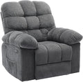 Manual Recliner ChairErgonomic Overstuffed Breathable Fabric Reclining Chair with Side Pocketsq235 Steel Frame Lazy Boy Recliner Single Sofa for Living Room Bedroom