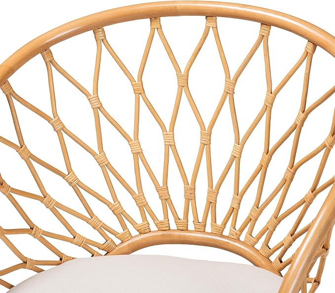bali &amp pari Emmeline Bohemian Honey Rattan Accent Chair