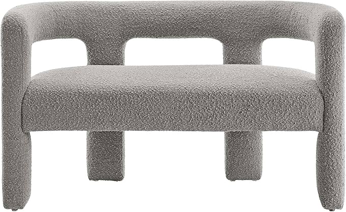 Modway EEI-6477-LGR Kayla Boucle Upholstered Loveseat Light Gray