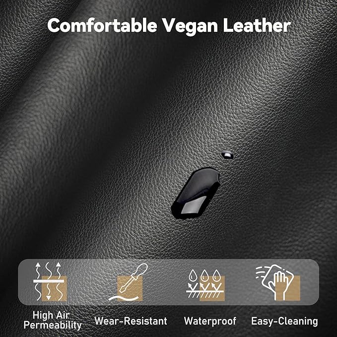Brelice 80'' Leather Couch Futon Sofa Bed Faux Leather Couch with Adjustable Backrest 2 Cup Holders &amp Side Pockets Mid Century Modern Sofa for Living Room Bedroom Black