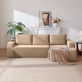 96 Inch Cloud Sectional CouchModern Modular Sectional Sofa with Deep SeatCorduroy Boneless Couches with L-Shape Chaise for Living Room BedroomNo Assembly Required (Camel Right Facing Chaise)