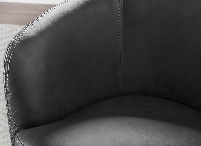 Parker Living Barolo - Vintage Slate 100% Italian Leather Swivel Club Chair