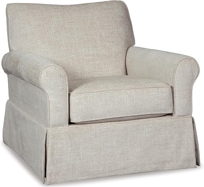 Signature Design by Ashley Searcy Upholstered Swivel Glider Accent Chair Gray