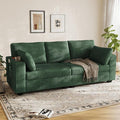 OUYESSIR 82 Loveseat Sofa for Living RoomModern Sofa with USB Charging Ports &amp Cup HoldersComfy Corduroy Couch with Upholstered Cushion3 Seater Deep Seat Couch for Small SpaceBedroom Green