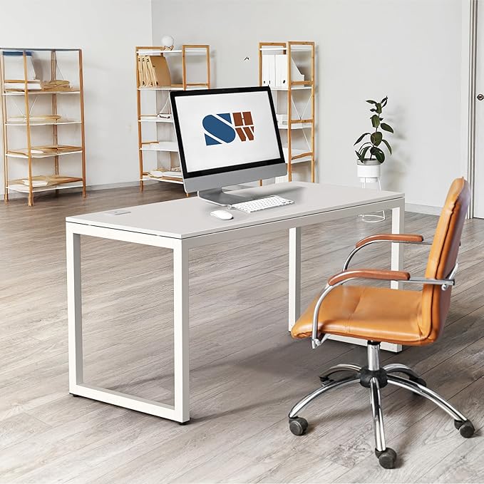 SHW 48-Inch Commercial-Grade Office Computer Desk White