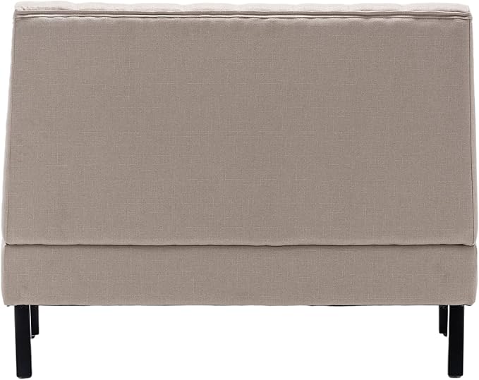 Andeworld Modern Loveseat Settee Button Tufted Sofa Couch Upholstered Banquette Dining Bench High Back Living Room FunitureKhaki