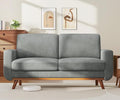 Vesgantti 68 Loveseat Sofa Dark Gray Comfy Corduroy Couch with Spring Cushion and Solid Wood Modern Extra Deep Seat for Bedroom Living Room Office