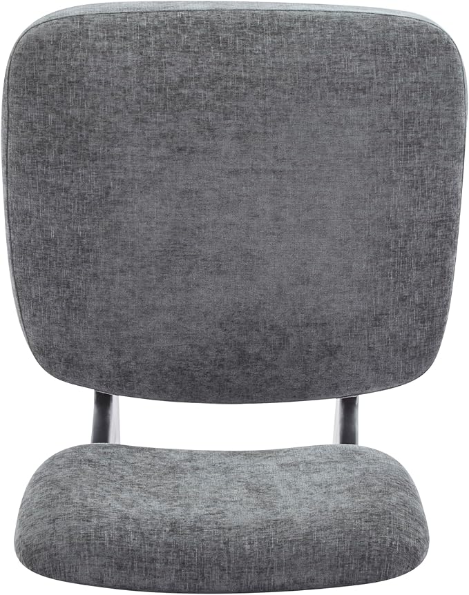 Set of Two Accent Chairs Chairs Living Room Set of 2 - Comfortable Accent Chair with Soft Upholstery Armless chair with Wood Base for Small Spaces Living Room Bedroom (Black+Charcoal Grey)