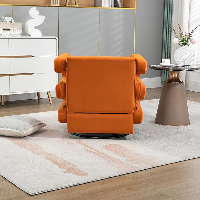 House Hold Upholstered Tufted Living Room Chair Textured Velvet Fabric Accent Chair with Metal Stand