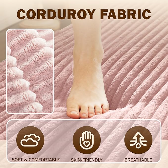 78 Folding Floor Sofa Bed Queen Full Size Folding Mattress Boneless Couch for Living Room 15 Seat Height Convertible Teddy Fabric Foam-Filled Loveseat Sleeper Sofa Bed