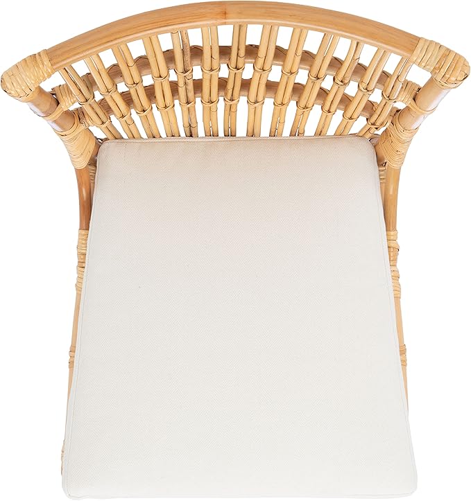 Safavieh Home Collection Erika Rattan Cushion (Set of 2) Accent Chair Natural/White