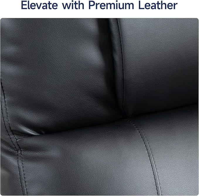 Power Lift Recliner Chair for Elderly with Massage &amp Heat 160° Adjustable PU Leather Electric Recliner with Remote Cup Holders Side Pockets and Stand Assist for Living Room Bedroom (Black)