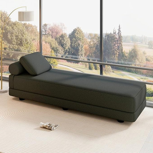 Daybed Queen Size Sofa Bed Chair 80 L Folding Sofa Chair with Pillow Lounge Chaise Bed Chair with Back Support for Living Room Bedroom