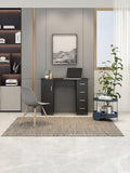 Home Office Computer Desk Table with Drawers White Black