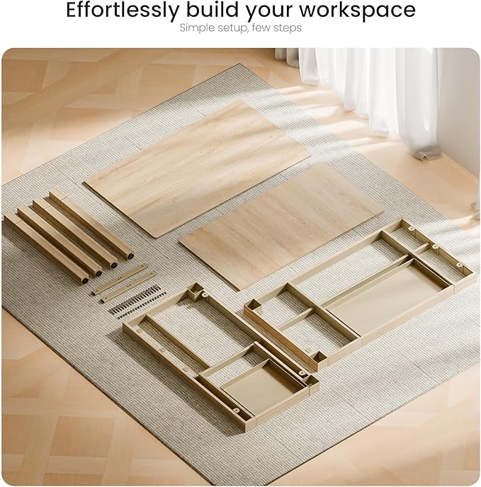 EUREKA ERGONOMIC 63 Inch L Shaped Desk with Drawers Large Executive Computer Corner Table Dual Monitor Wood Furniture Work Desk for Home Office Study Craft Writing Oak Left Side