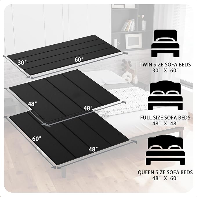 Imperius Bed Support Slats (76x58 Queen Size) to Streamline and Minimize Bed Sleeper Sofa Board Foldable Box Spring
