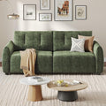 84.5 Inch Loveseat SofaModern Couch and SofaFeather-tip armrest DesignSturdy and Easy InstallationSmall Sofa for Living Room Bedroom Office and ApartmentChenille FabricGreen